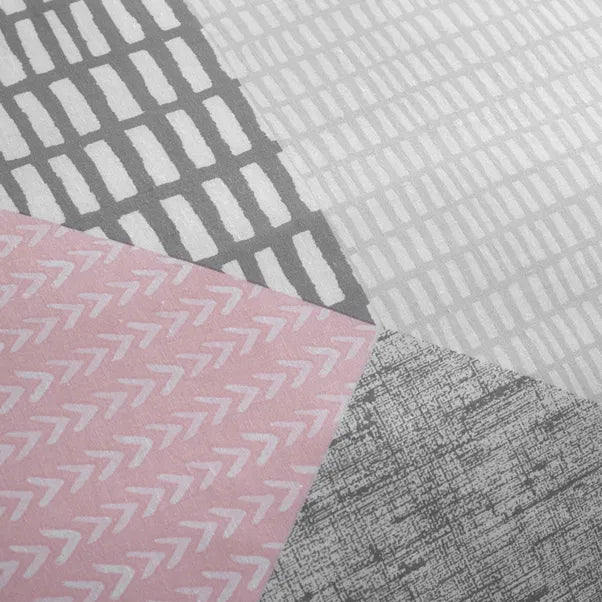 Catherine Lansfield Larsson Geo Duvet Set - Pink