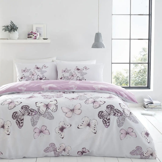 Catherine Lansfield Scatter Butterfly Heather Duvet Set