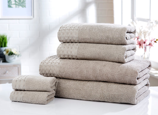 Belle Maison - Egyptian Combed Cotton - 6 Piece Towel Bale - Latte