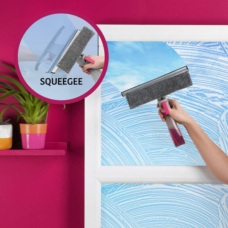 Spray Window Cleaning Wiper, White/Pink