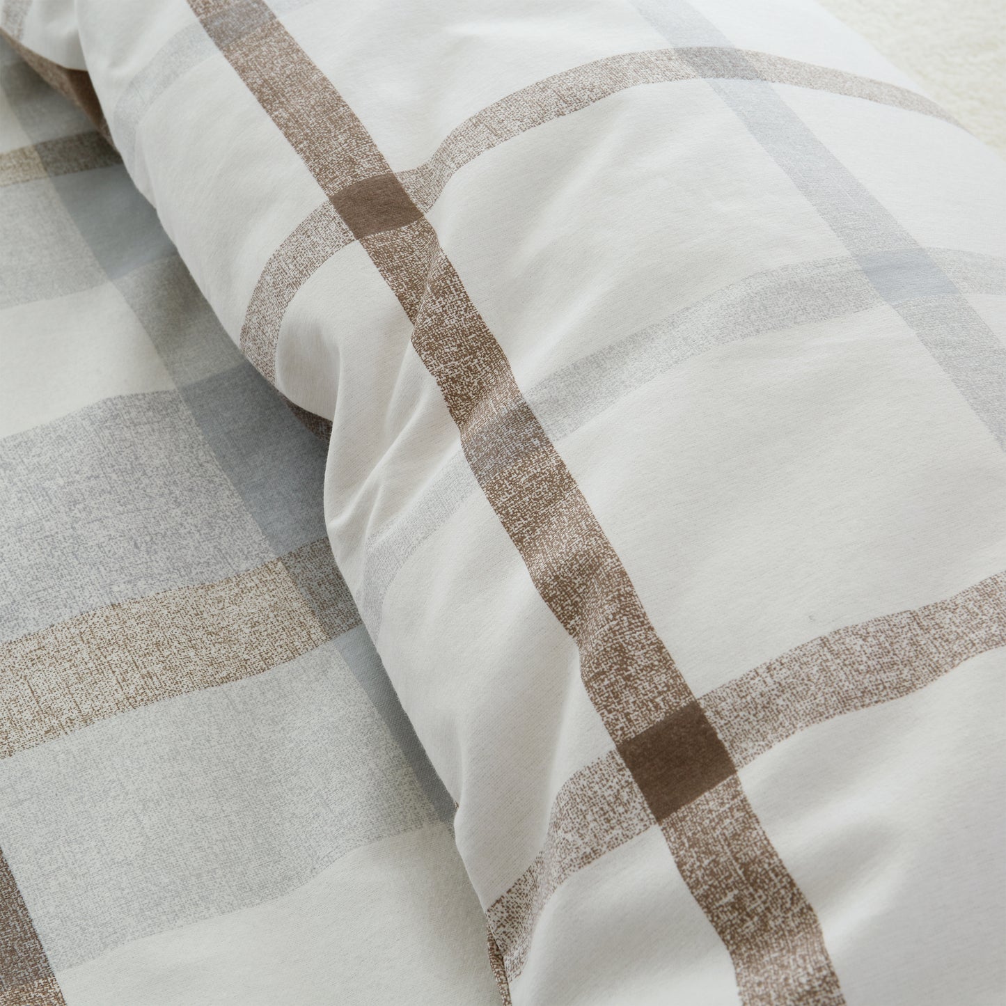Catherine Lansfield Check Brushed Cotton Duvet Set