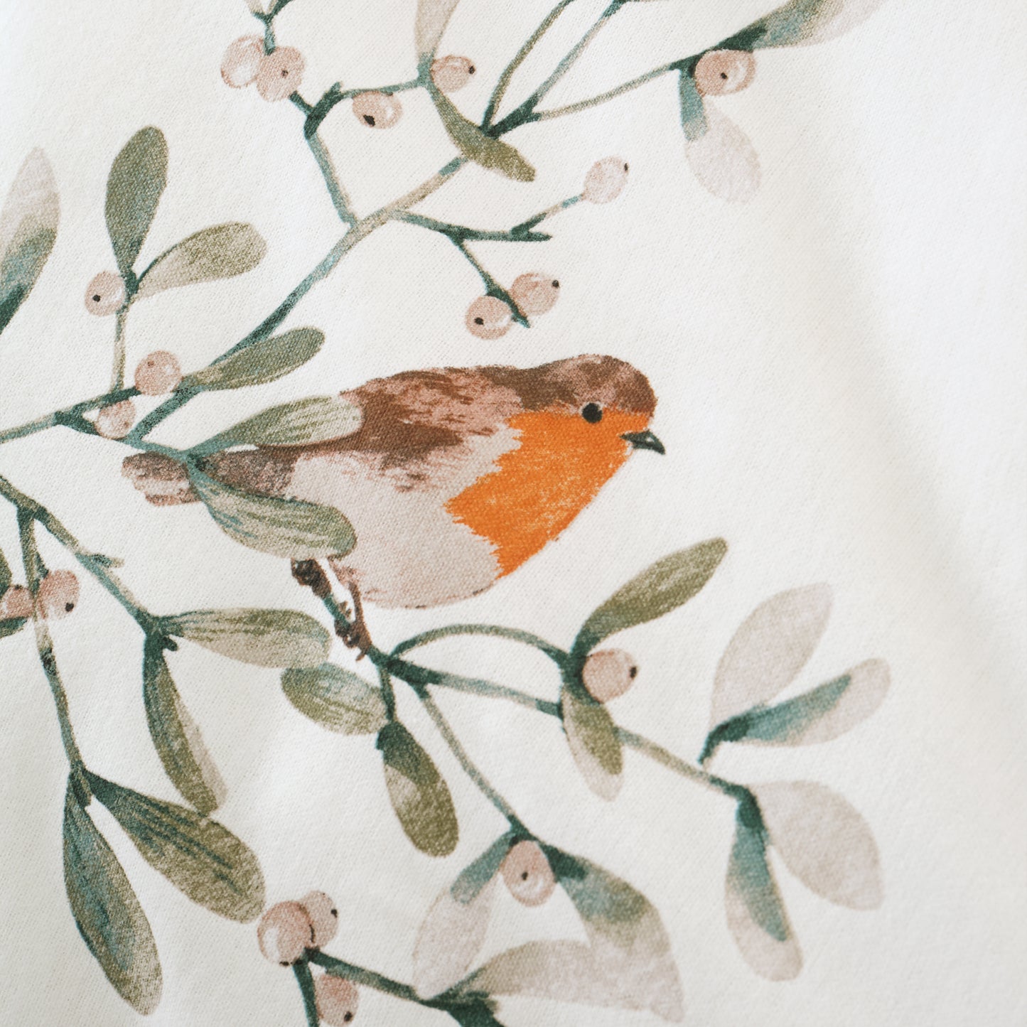 Catherine Lansfield -Brushed Mistletoe Robin Duvet Set