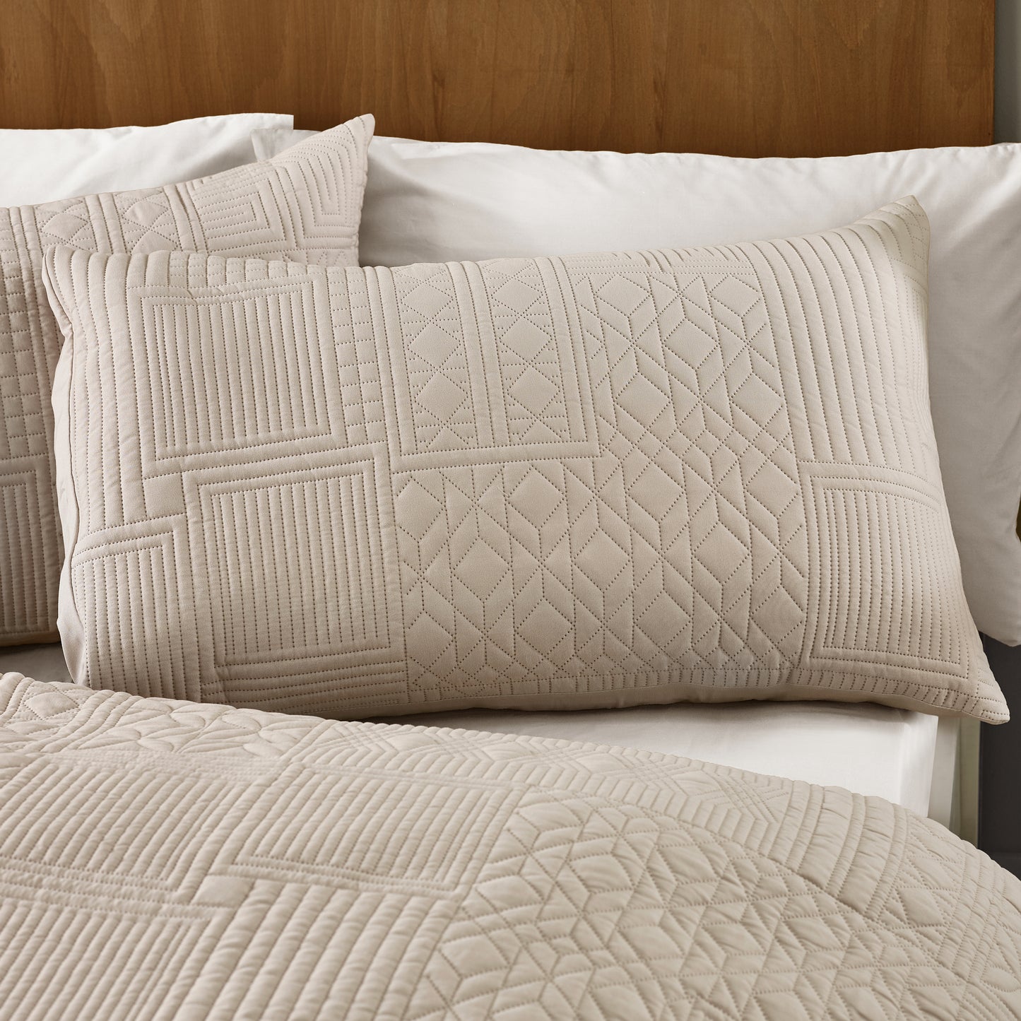 Catherine Lansfield Folkstone Geo Duvet Set - Natural