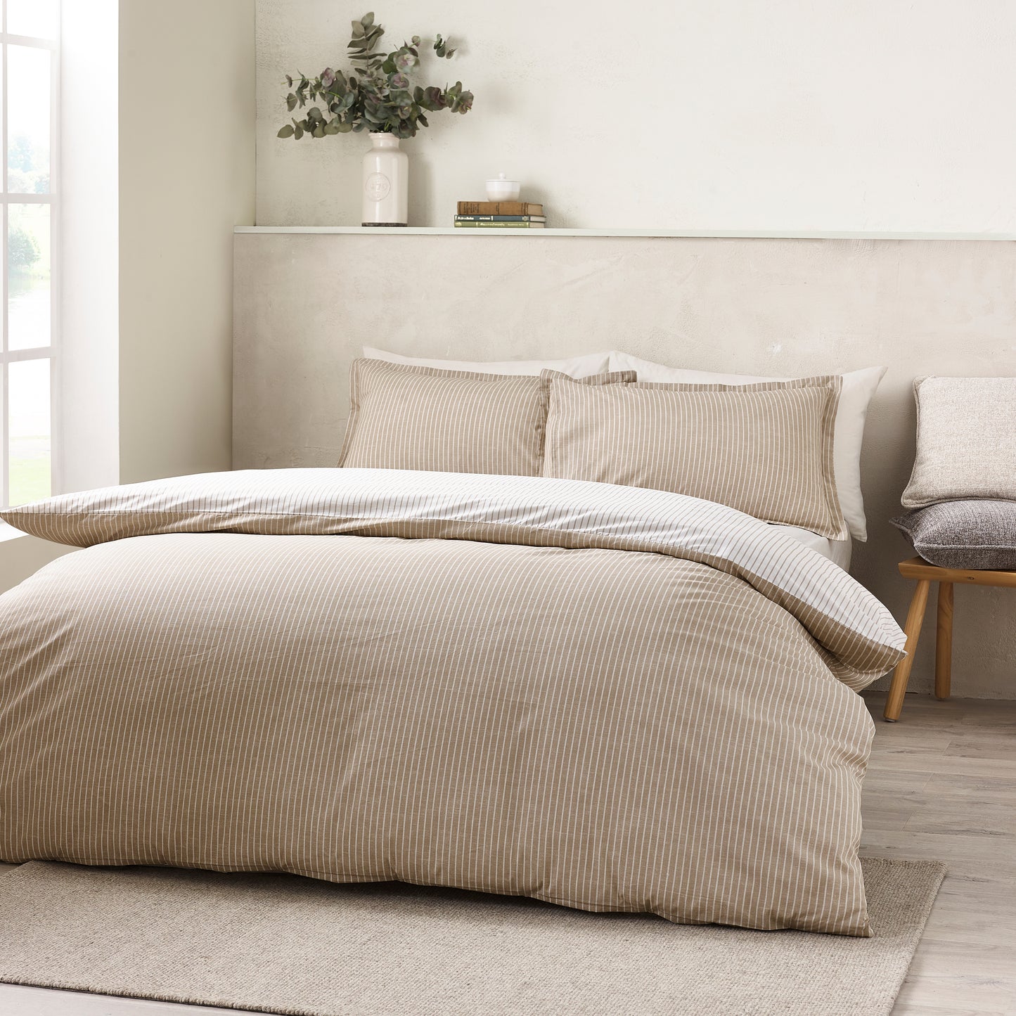 Catherine Lansfield Oxford Pinstripe Duvet Set