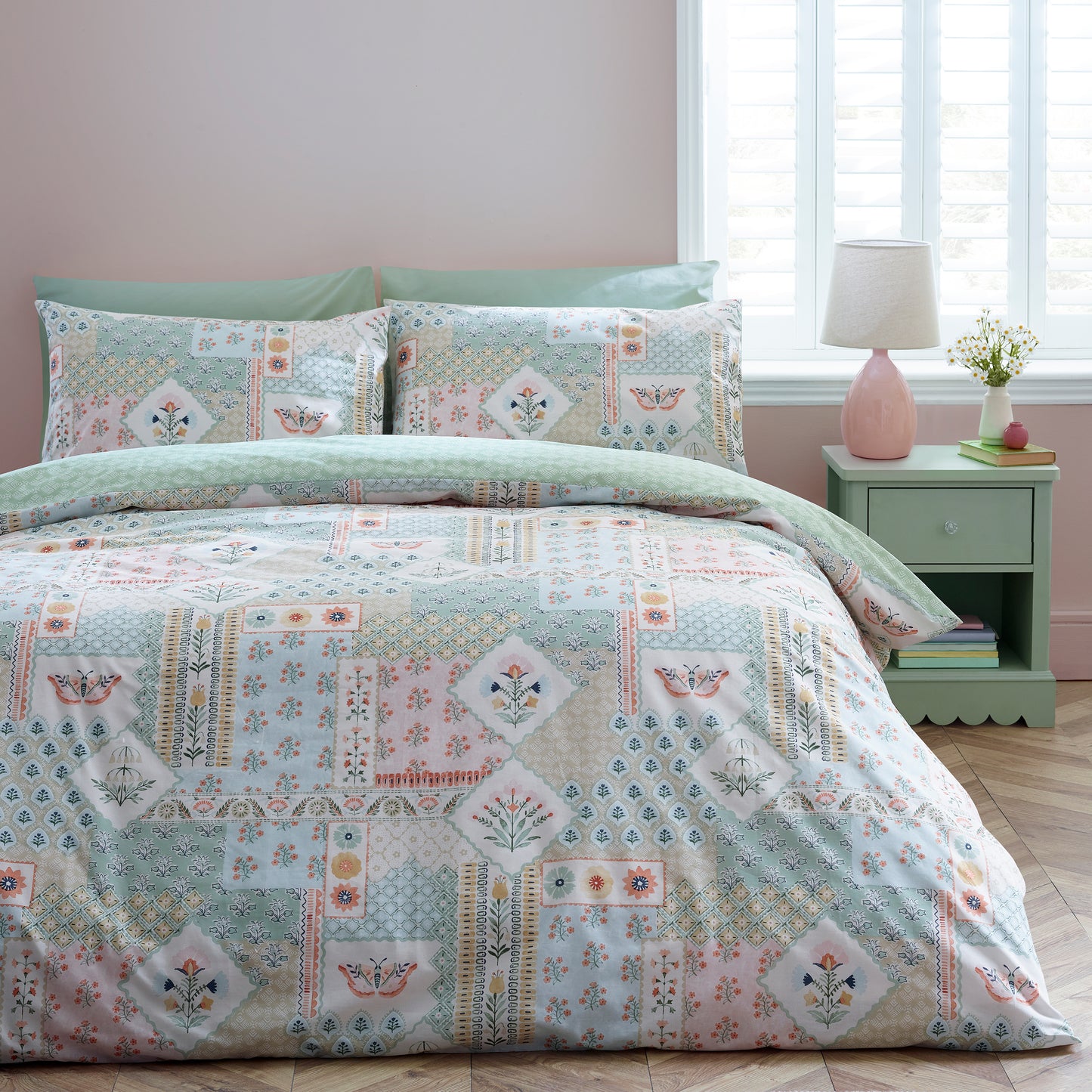 Catherine Lansfield Folk Patchwork Duvet Set