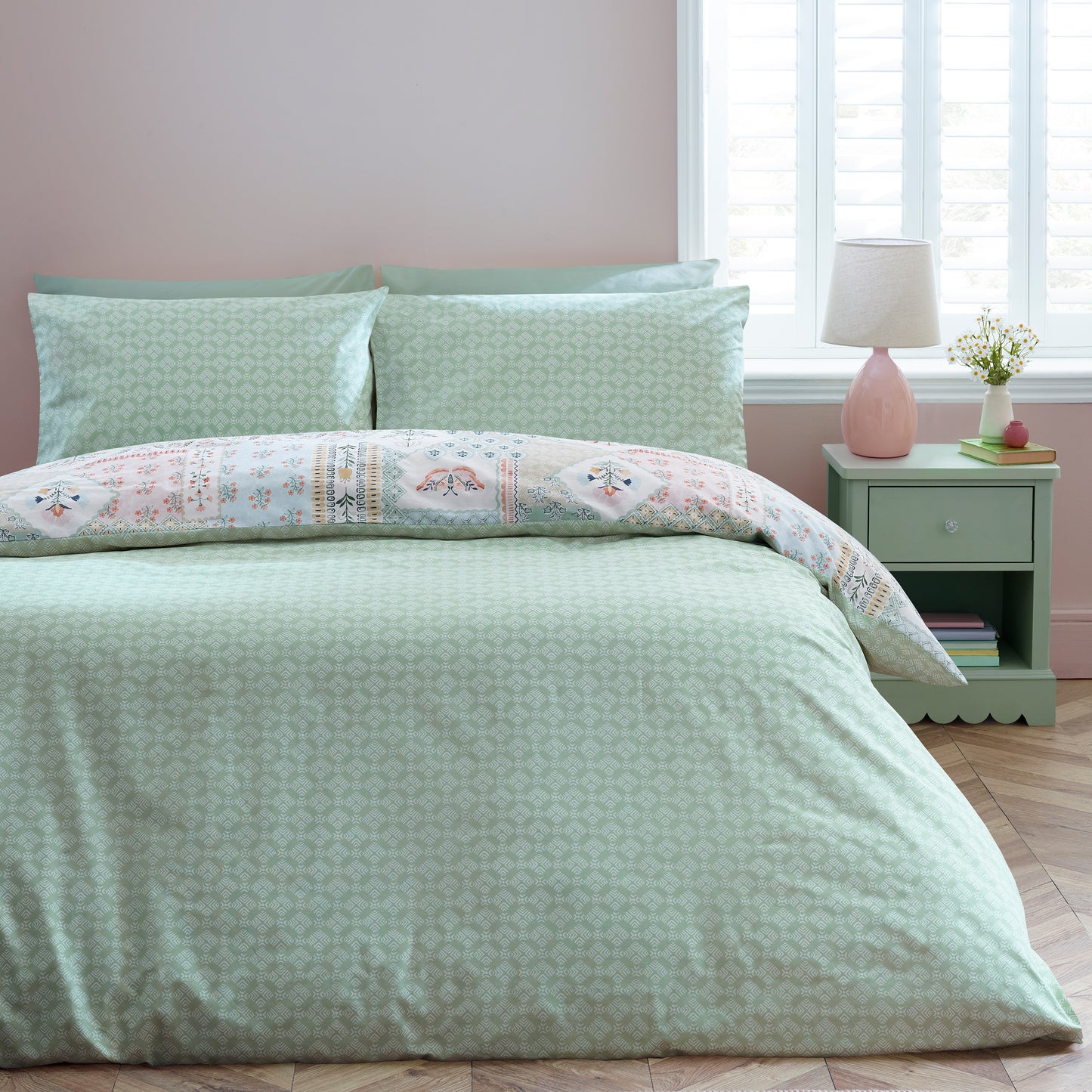 Catherine Lansfield Folk Patchwork Duvet Set