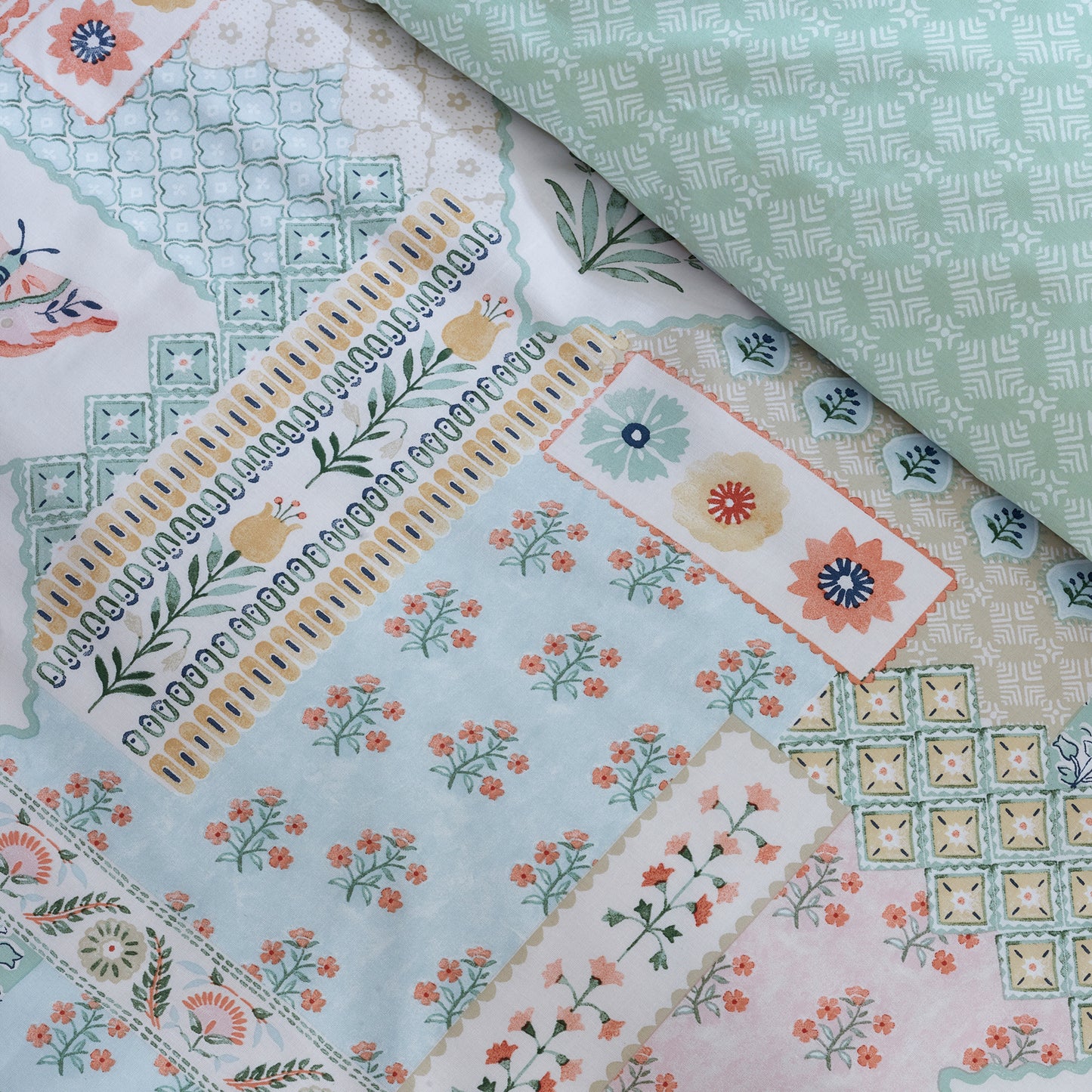 Catherine Lansfield Folk Patchwork Duvet Set