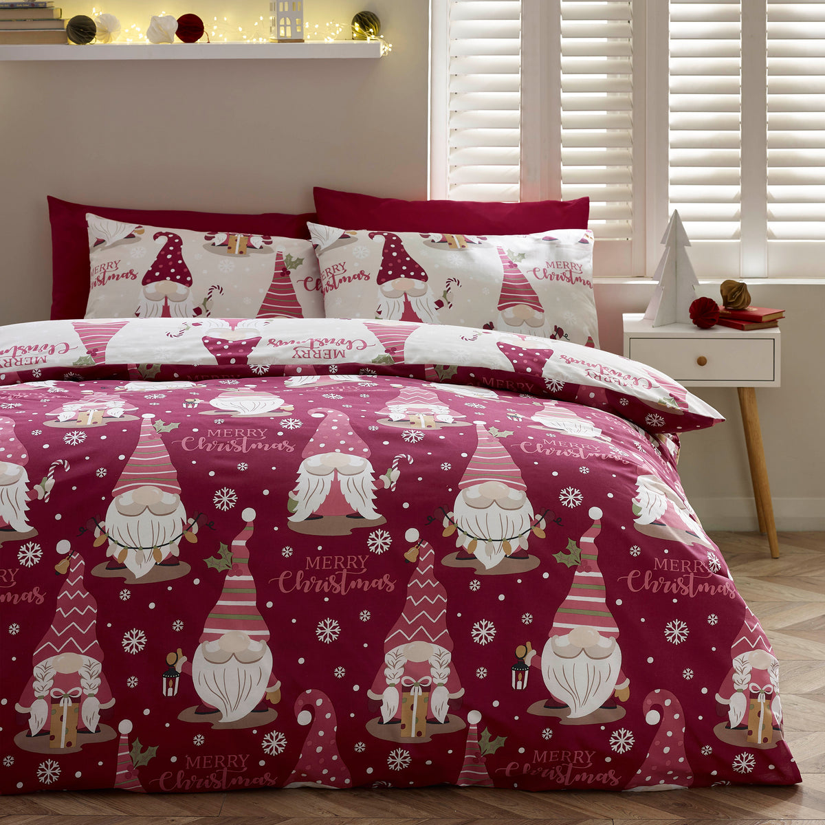 Catherine Lansfield Christmas Gonks Duvet Set