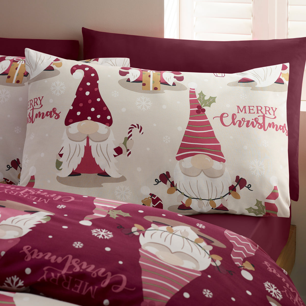 Catherine Lansfield Christmas Gonks Duvet Set