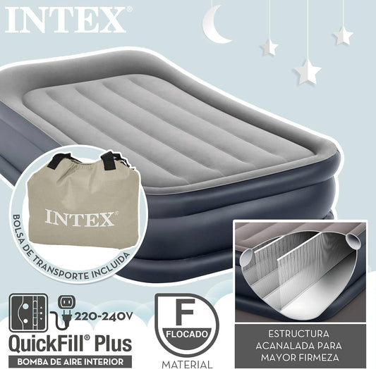 Intex Inflatable Mattress, Dura-Beam Plus Deluxe Pillow