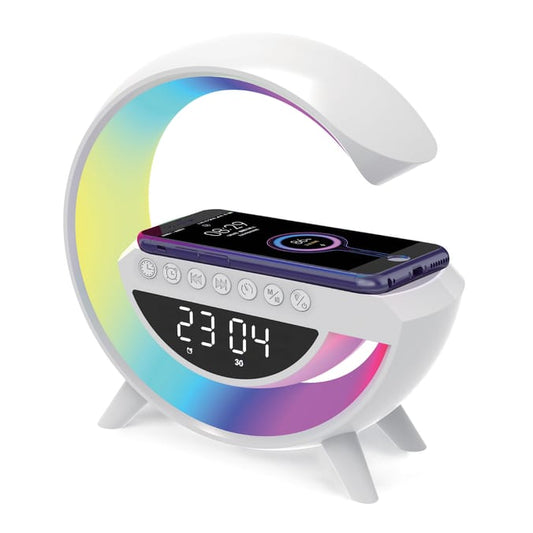 Rechargeable LED Wireless Charging Speaker with Alarm Clock
