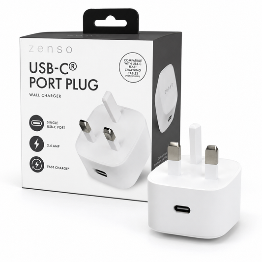 Zenso USB-C Wall Charger Plug – UK 3-Pin