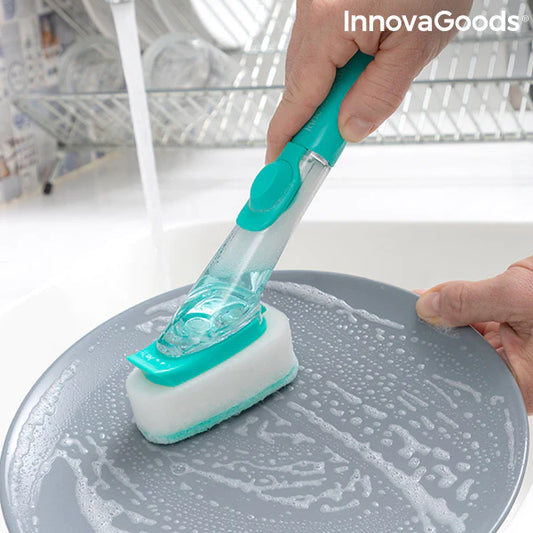 Brush with Handle and Soap Dispenser