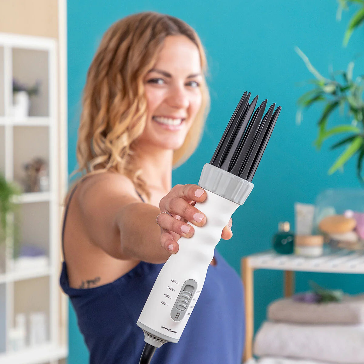 3-in-1 Drying, Styling and Curling Hairbrush - 550W