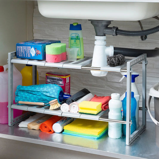 Extendable Under-Sink Shelf Unit