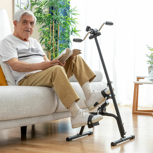 Dual Pedal Exerciser for Arms and Legs