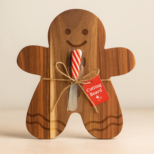 Gingerbread Man Cutting Board & Knife
