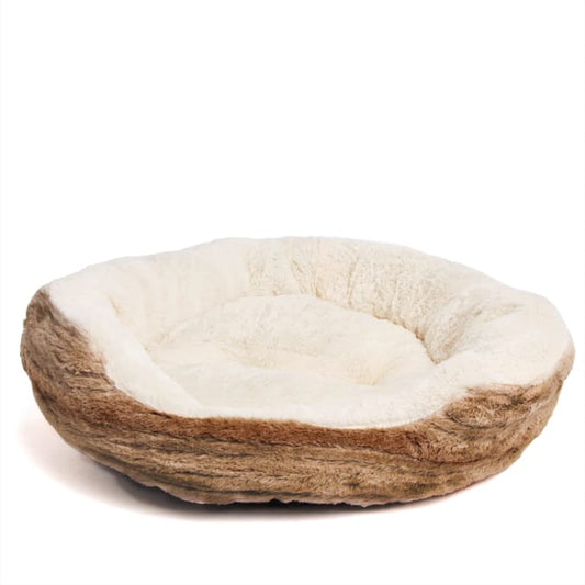 Plush Pet Bed - Brown