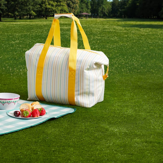 Large 20L Cooler Bag - White/Yellow