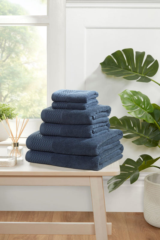 Elements Eden Weave - 6 Piece Towel Bale - Blue