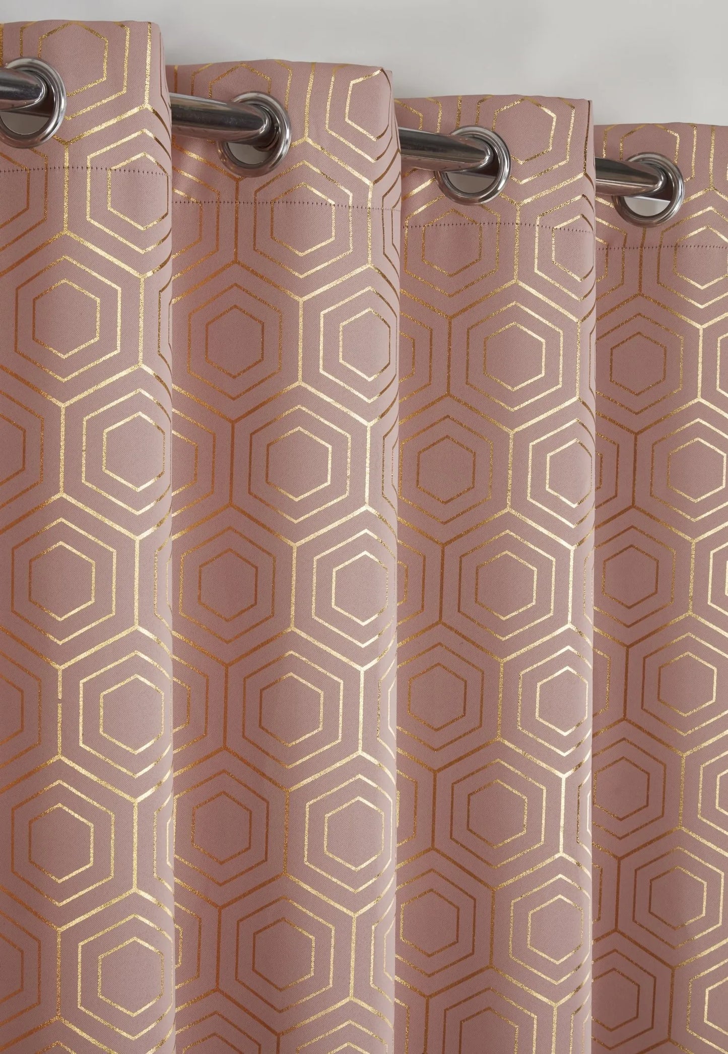 Element Woven Thermal Blackout Eyelet Curtains - Blush Pink - Width 66 x Drop 90" (168 x 228cm)