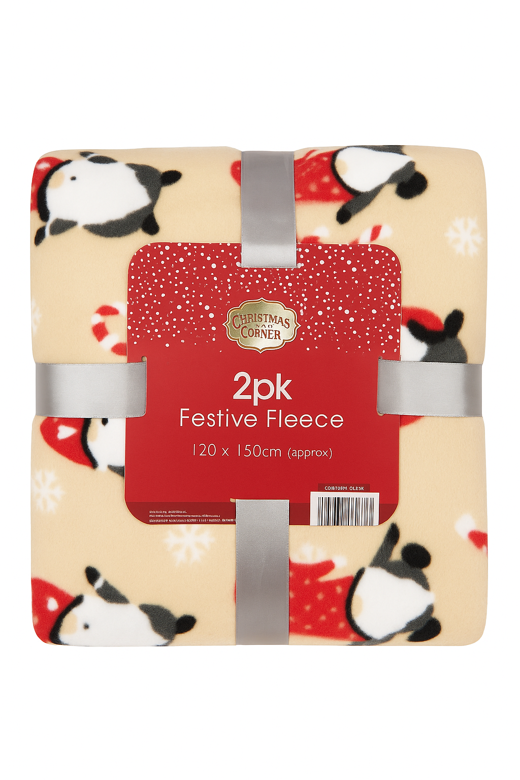 2 Pack Festive Gonk & Snowflake Fleece Blankets