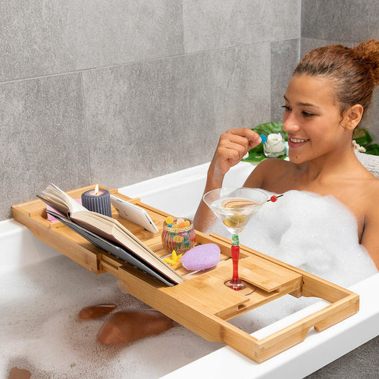 Extendable Bamboo Bath Tray
