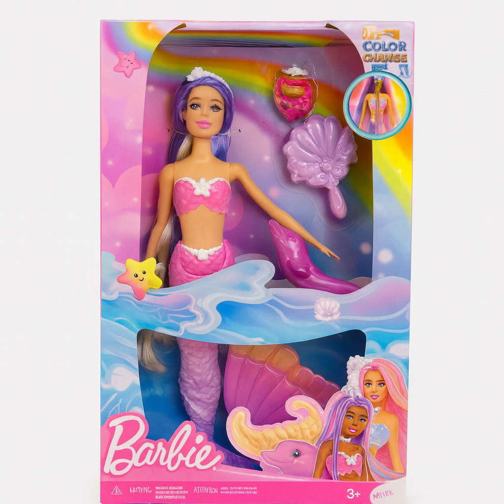 Barbie Malibu Colour Change Mermaid Doll and Accessories
