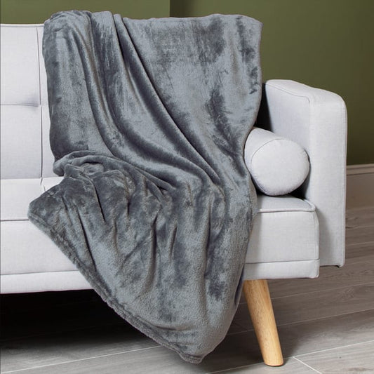 Extra Large Super Soft Throw - Silver