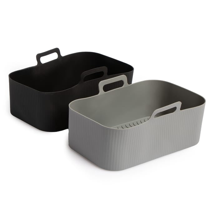 Rectangle Silicone Air Fryer Liners 2 Pack