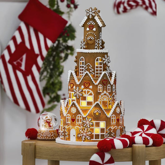 LED Gingerbread Townhouse Ornament
