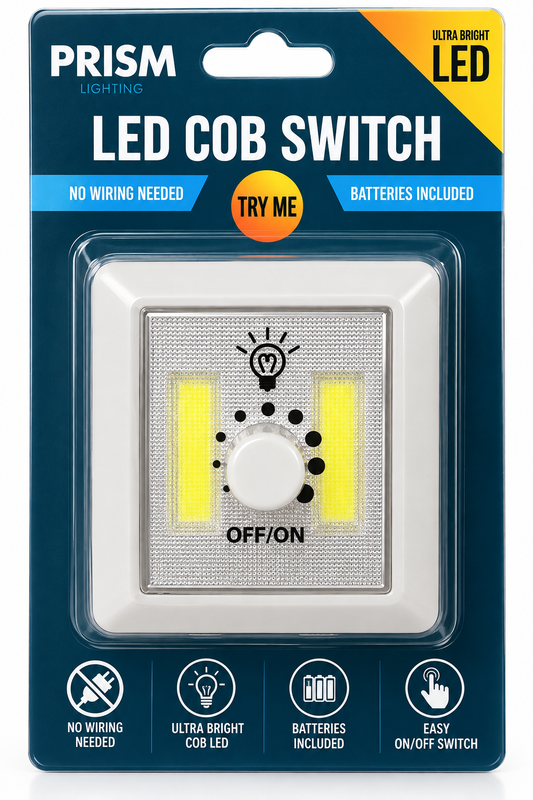 PRISM Ultra Bright LED COB Switch Light – Battery Operated