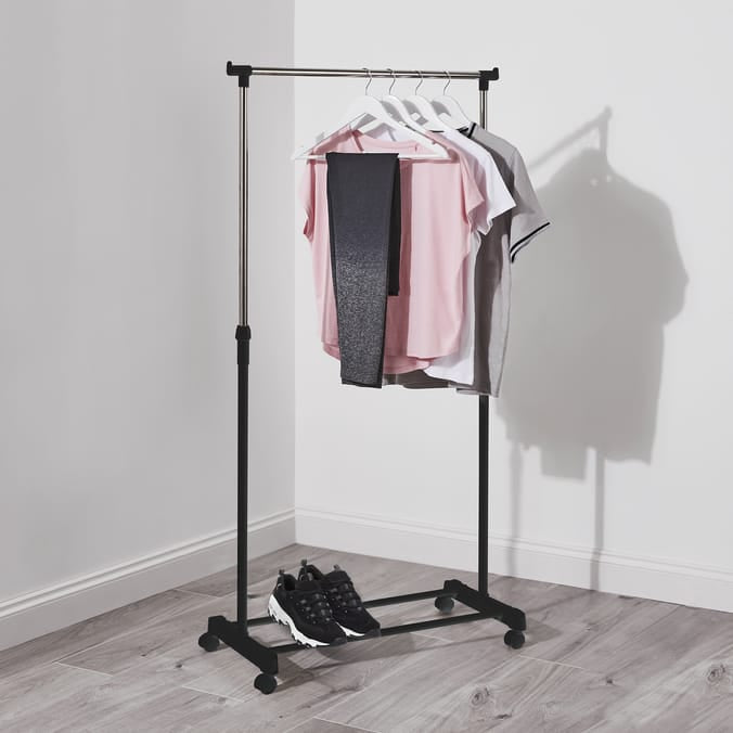 Adjustable Clothes Rail - Black