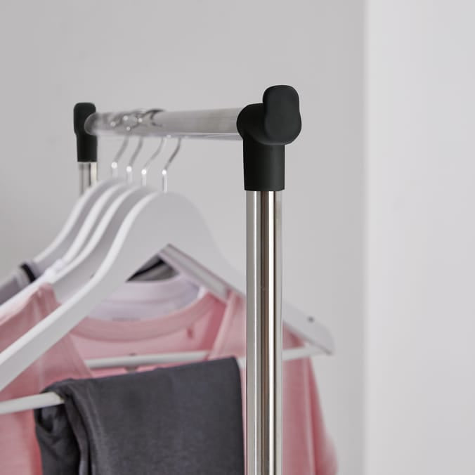 Adjustable Clothes Rail - Black