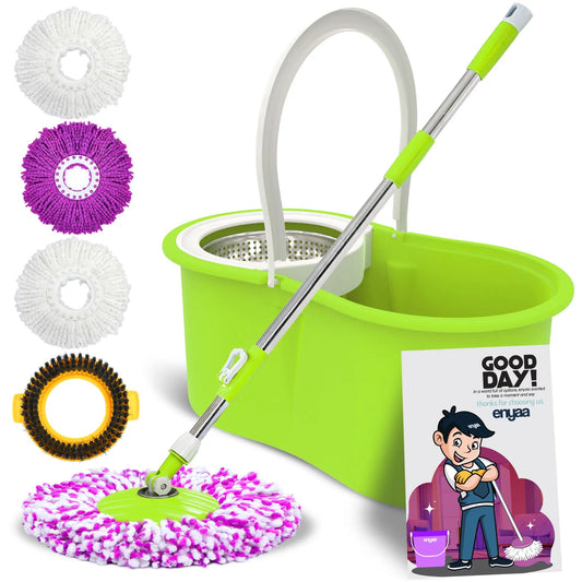 Enyaa Magic Spin Mop & Bucket - Green