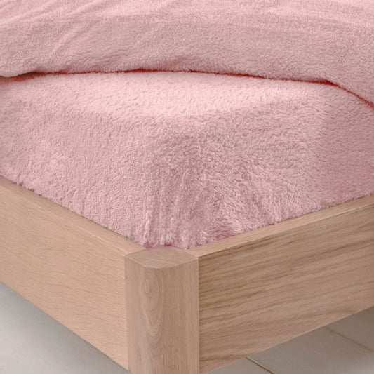 Teddy Fleece Fitted Sheet - Pink