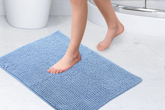 Soft Touch Non Slip Bathroom Rug - Light Blue