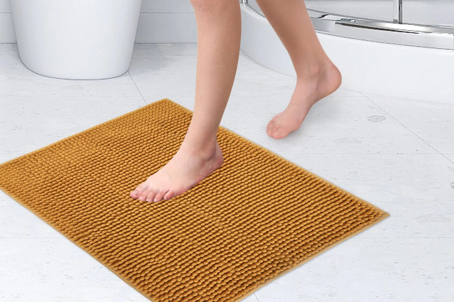 Soft Touch Non Slip Bathroom Rug - Ochre