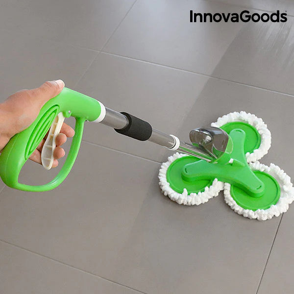 Triple Dust-Mop with Spray