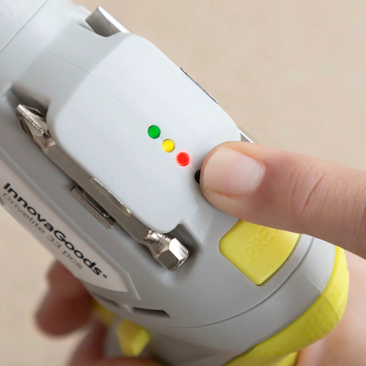 Multi-position Wireless Electric Screwdriver with Accessories Drivelite 33 Pieces