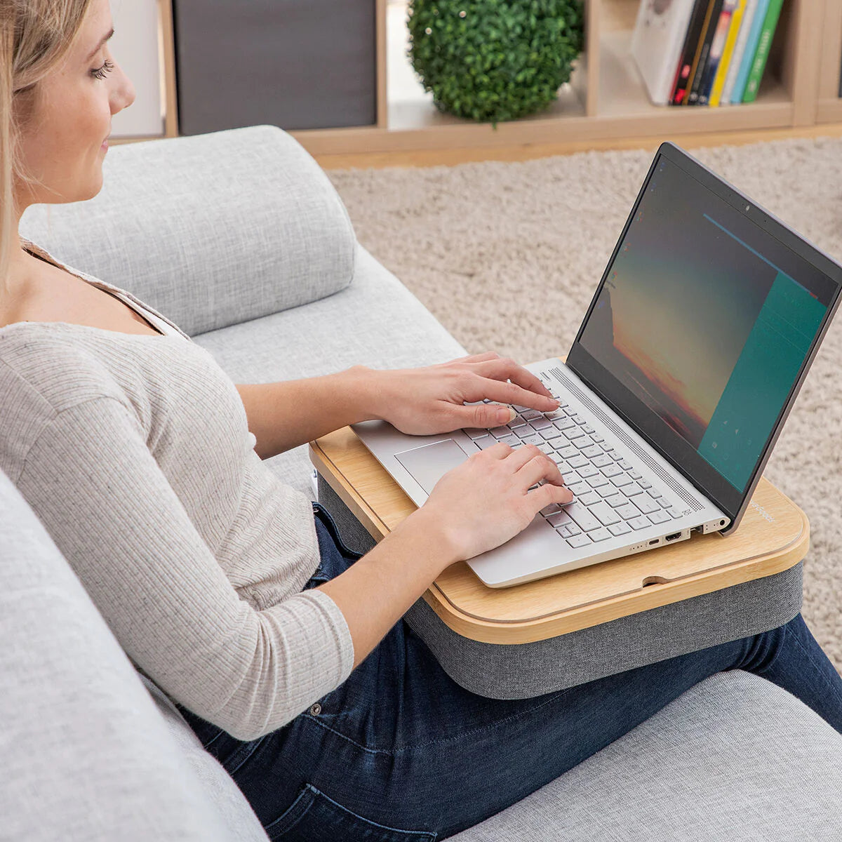 Portable Laptop Desk with Storage Tray