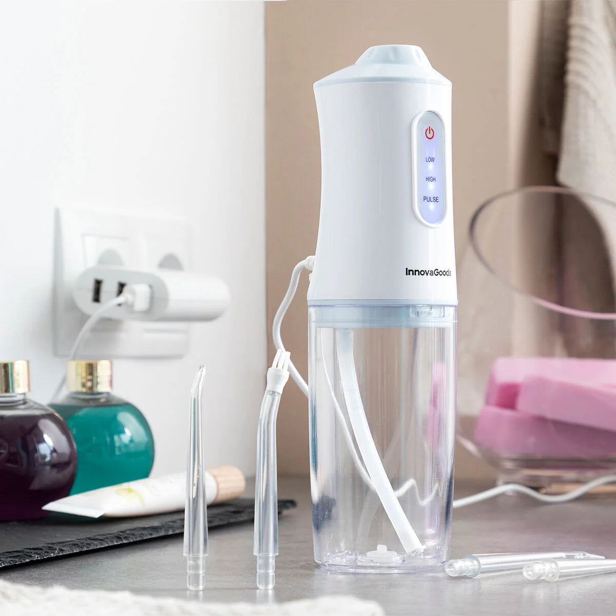 Portable Rechargeable Oral Irrigator Toothbrush InnovaGoods