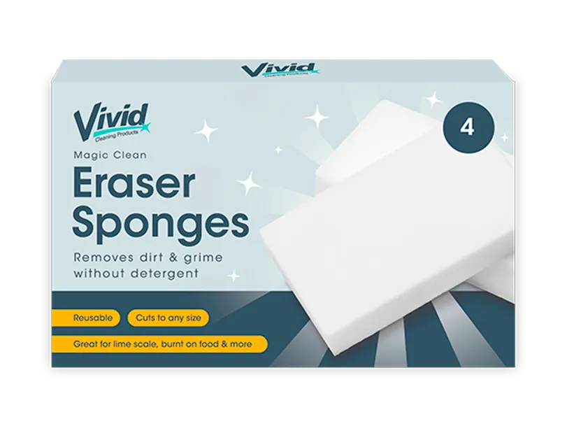 Magic Cleaning Eraser Sponges - 4 Pack