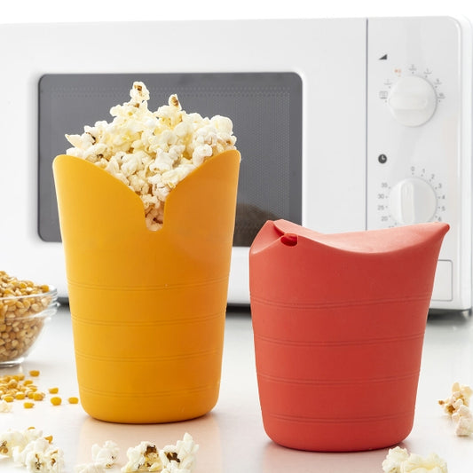 Pair of Collapsible Silicone Popcorn Poppers