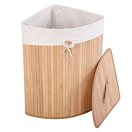 Corner Bamboo Laundry Basket - 105L