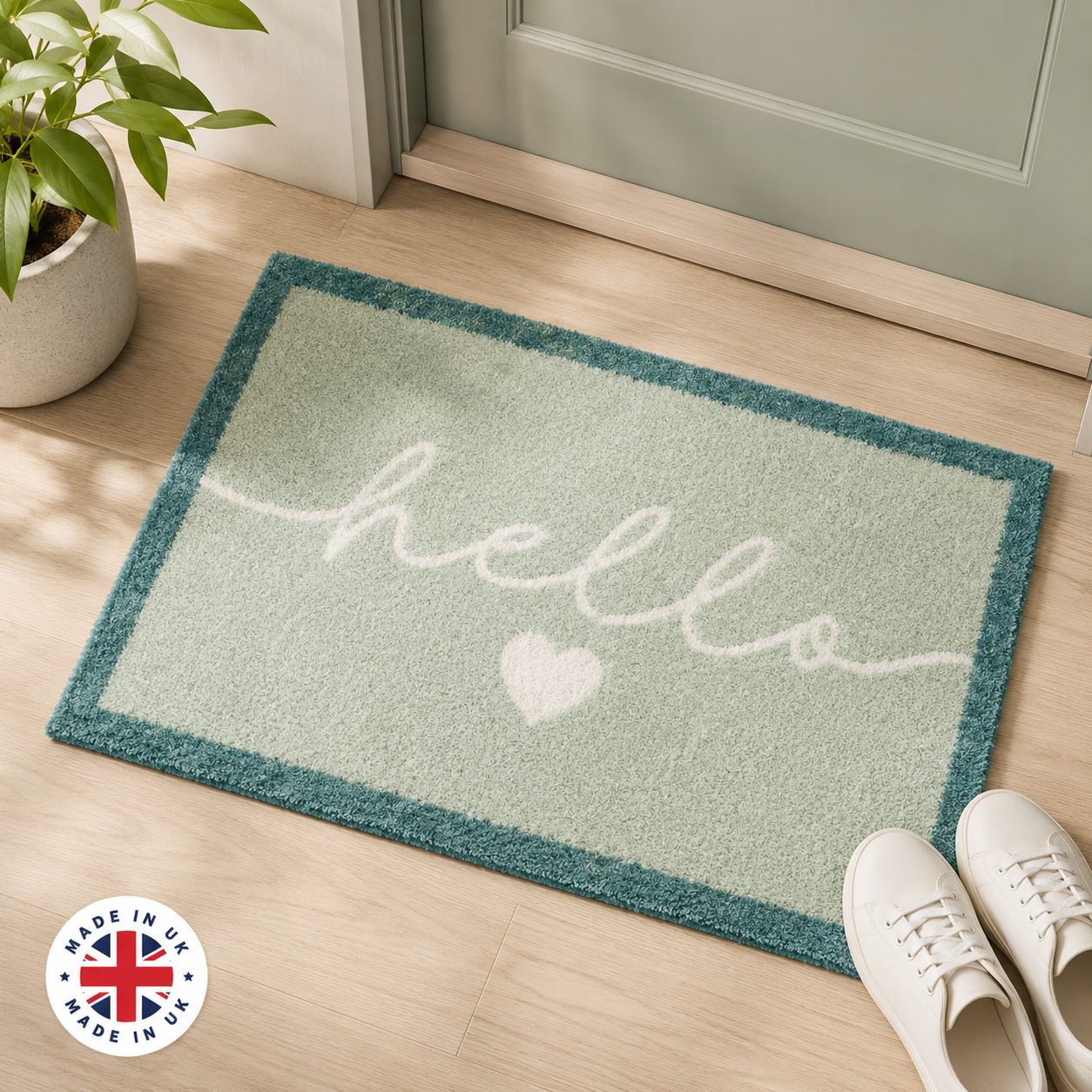 Hello Sage Door Mat 40x60