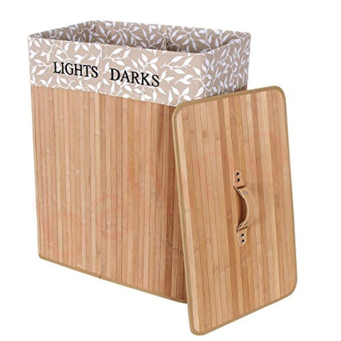 Lights & Dark Bamboo Laundry Basket - 105L