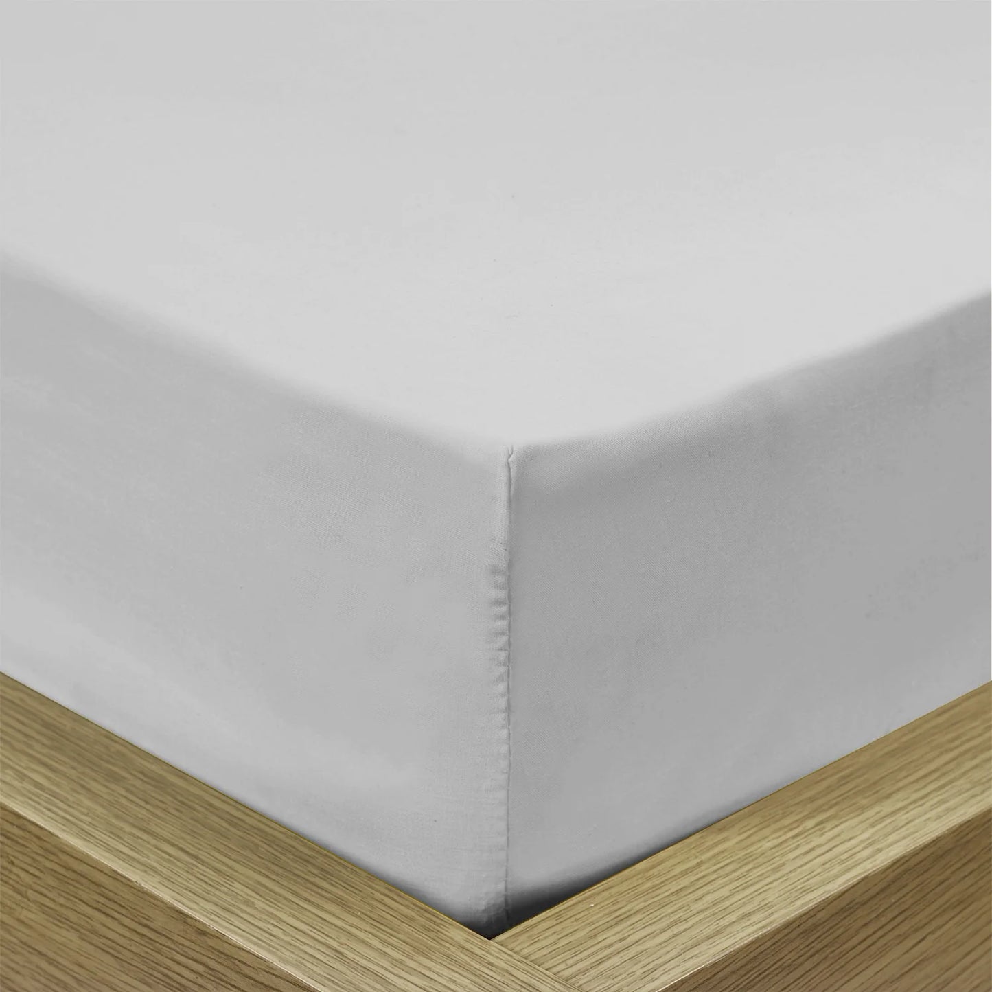 Percale Extra Deep Fitted Sheet (40cm) - Silver