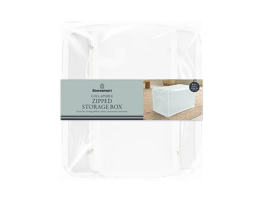 Collapsible Zip Storage Box – 40 x 30 x 25cm