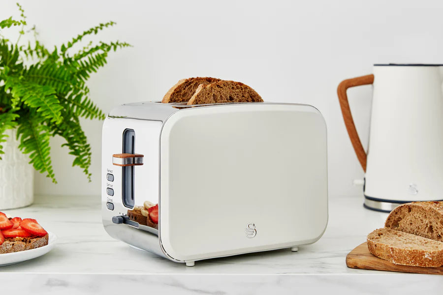 Swan 2 Slice Nordic Style Toaster - Cotton White